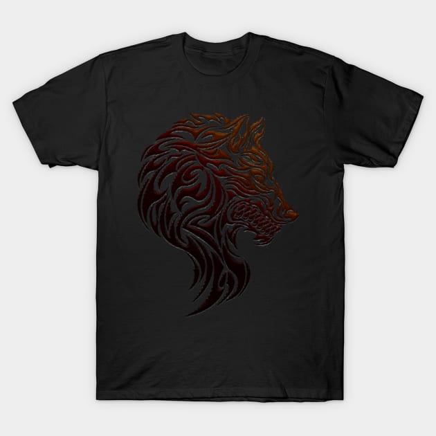 Cool Wolf Tribal T-Shirt by aaallsmiles